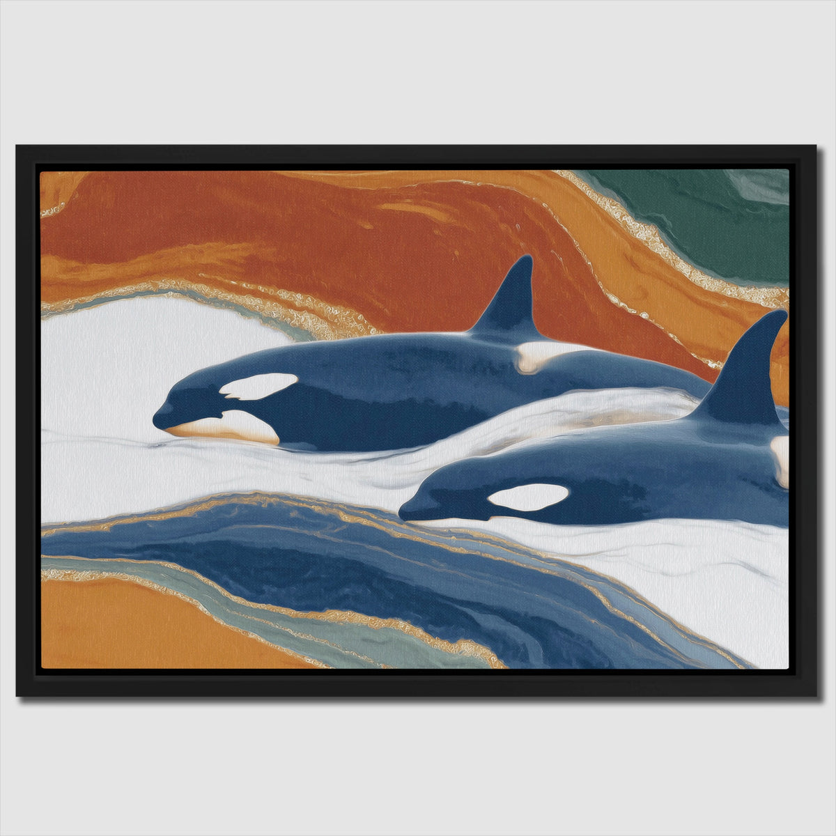 Orcas Hunting Dance — Orcas Hunting Dance Close Up Landscape 61