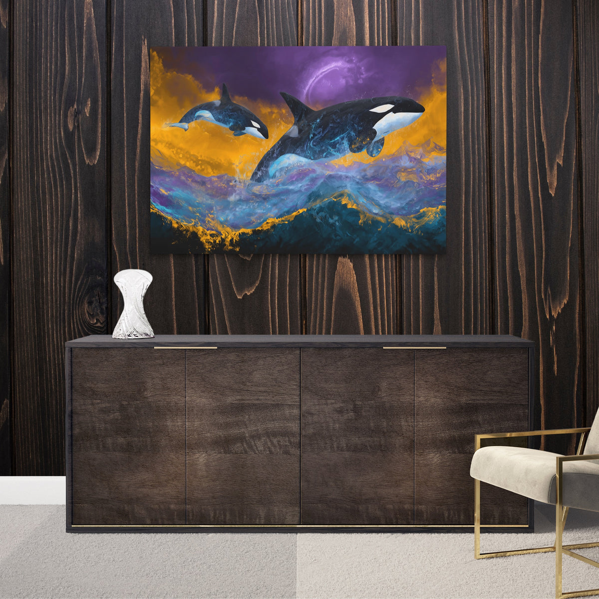 Orcas Midnight Sky — Orcas Midnight Sky Luxurious Room Wood Walls 176