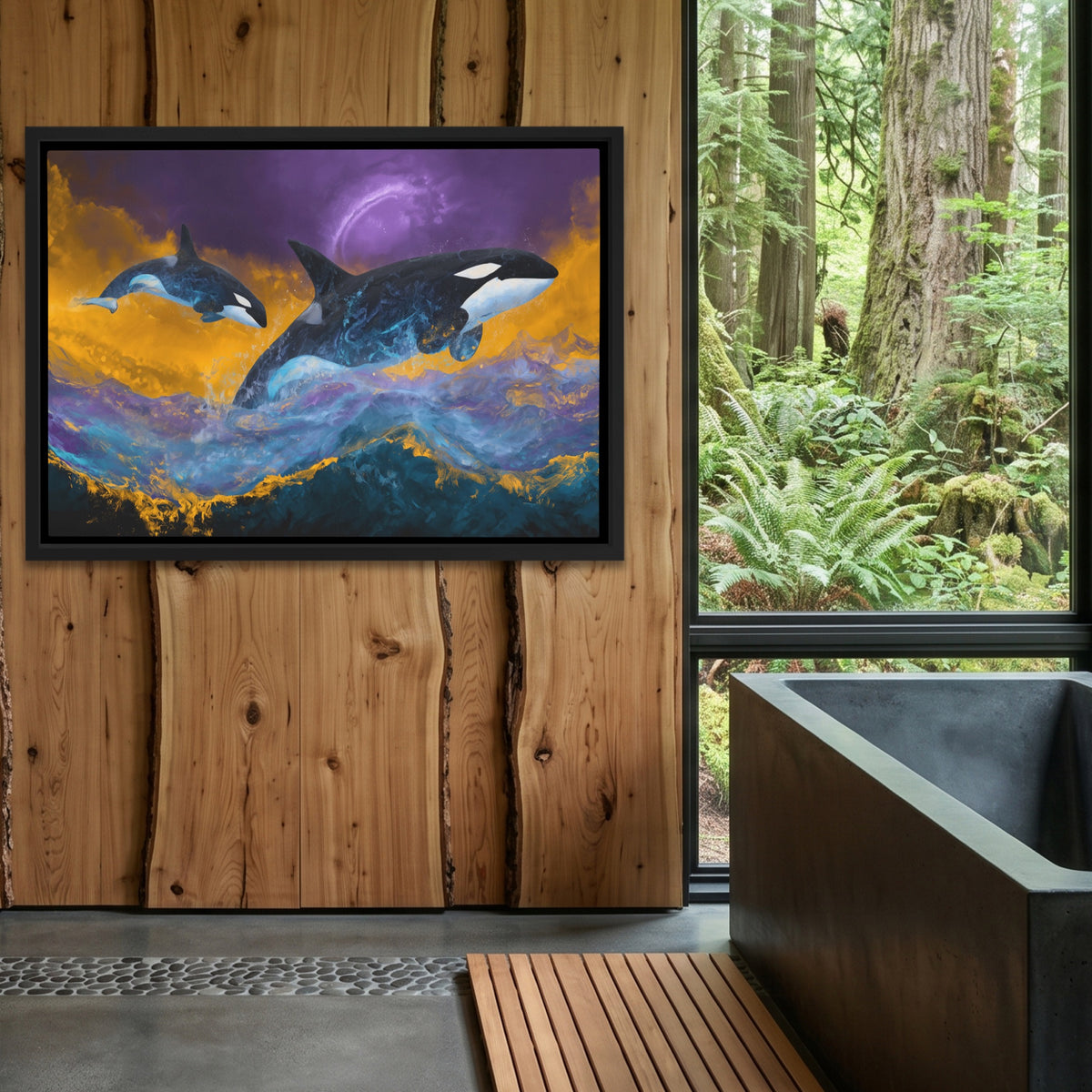 Orcas Midnight Sky — Orcas Midnight Sky Outdoor Bathroom Log Land 195