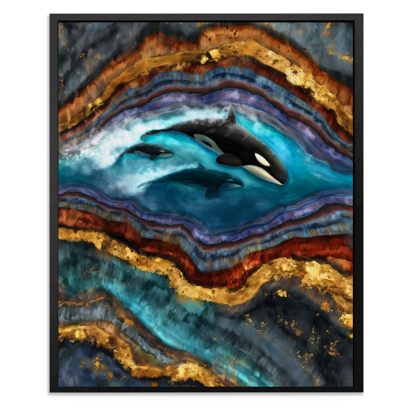 Orcas Stratified Hunt canvas wall art