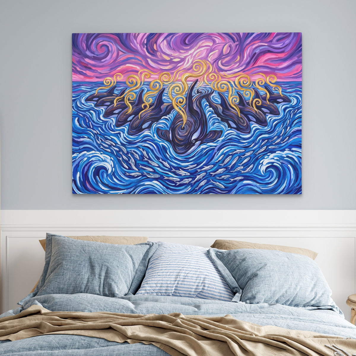 Orcas Sunset Hunt — Orcas Sunset Hunt Blue Bedroom land 33
