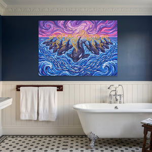 Orcas Sunset Hunt — Orcas Sunset Hunt Blue Bathroom Land 49