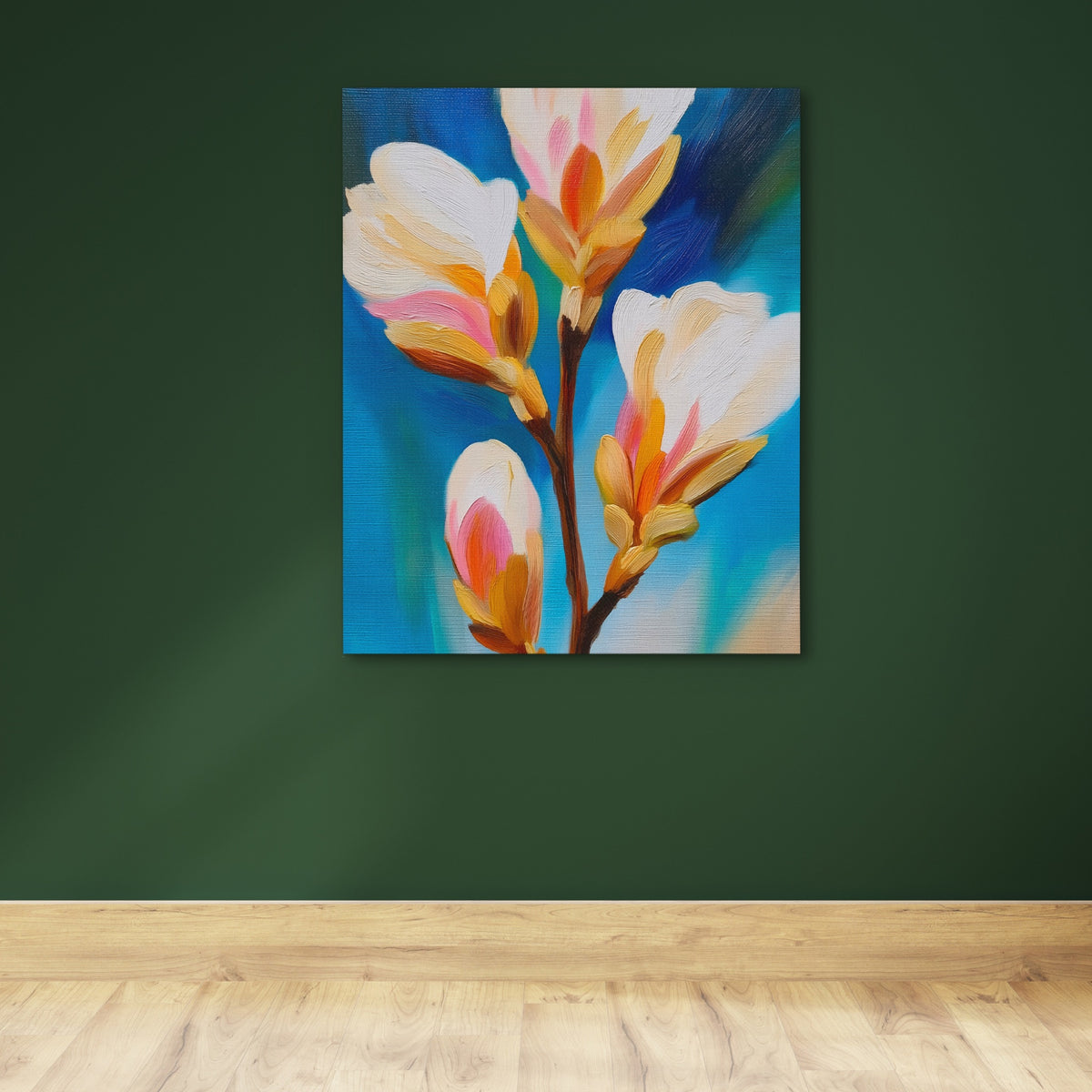 Orchid Branch Bloom — Orchid Branch Bloom Green Wall 138