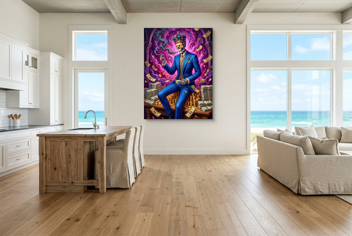 Otter Balancing Waterfall — otter balancing waterfall living room with ocean view 2 1port flush print