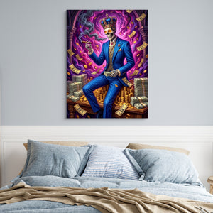 Otter Balancing Waterfall — otter balancing waterfall sq blue bedroom 1port flush print