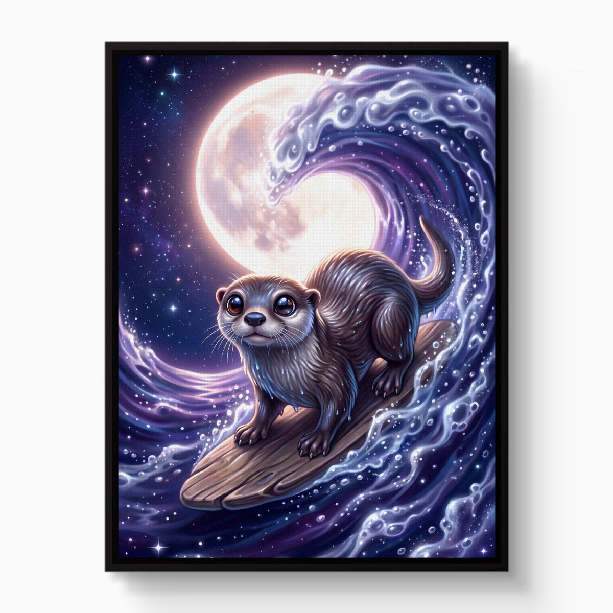 Otter on Lunar Wave - Luxury Wall Art