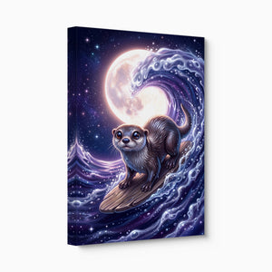 Otter on Lunar Wave — otter on lunar wave angled flush print