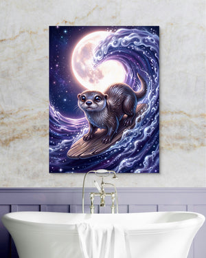 Otter on Lunar Wave — otter on lunar wave psd marble purple bath 1port flush print