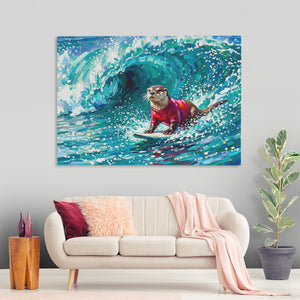 Otter Surfing Waves — Otter Surfing Waves New   Land Nice Living Room 195