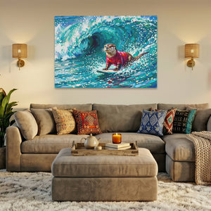Otter Surfing Waves — Otter Surfing Waves AZ Livingroom Land 3
