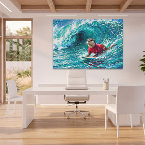 Otter Surfing Waves — Otter Surfing Waves Beach House Office Land 19