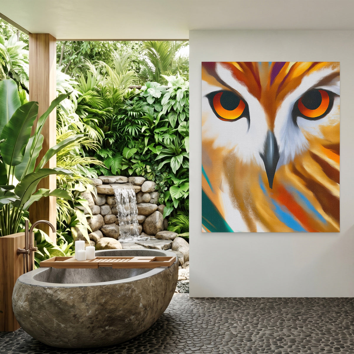 Owl Geometric Symmetrical — Owl Geometric Symmetrical Outdoor Bathroom Port 314