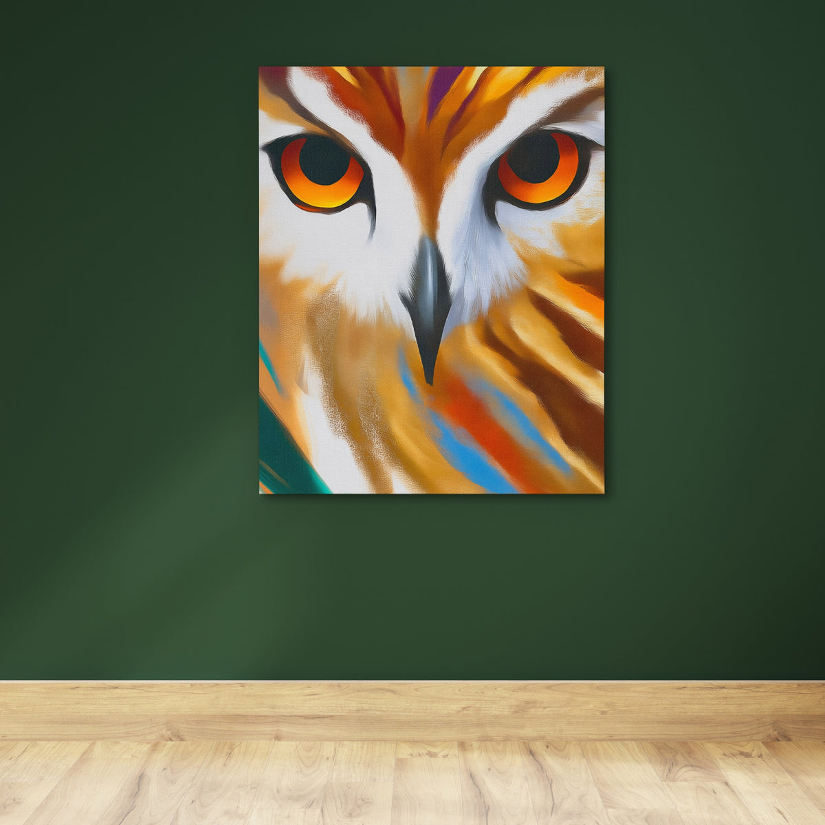 Owl Geometric Symmetrical — Owl Geometric Symmetrical Green Wall 139