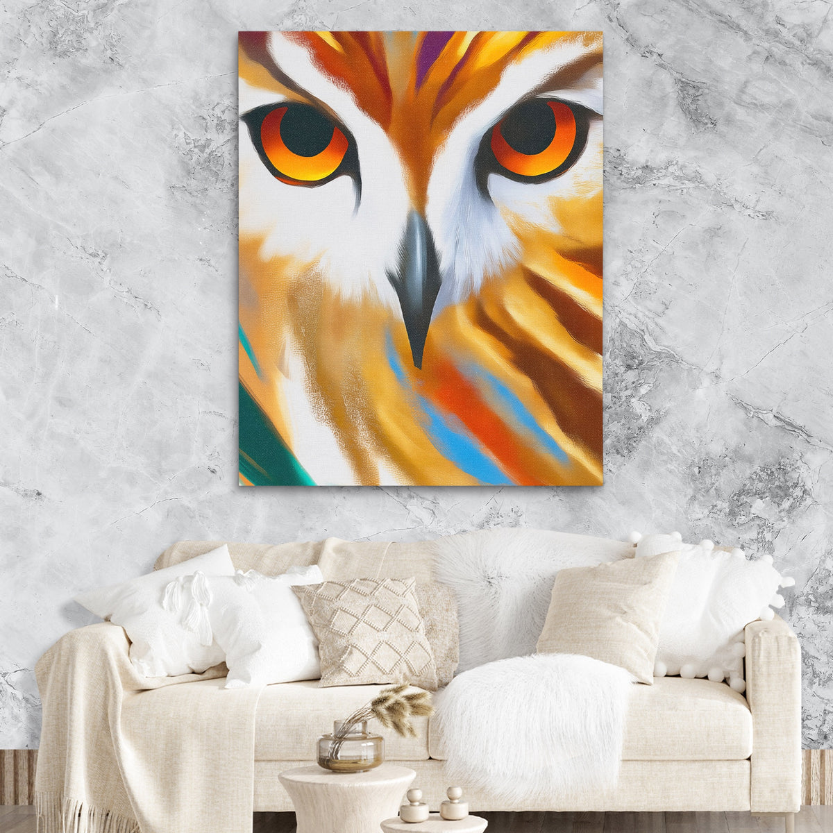 Owl Geometric Symmetrical — Owl Geometric Symmetrical Lux Couch Marble Walls 189