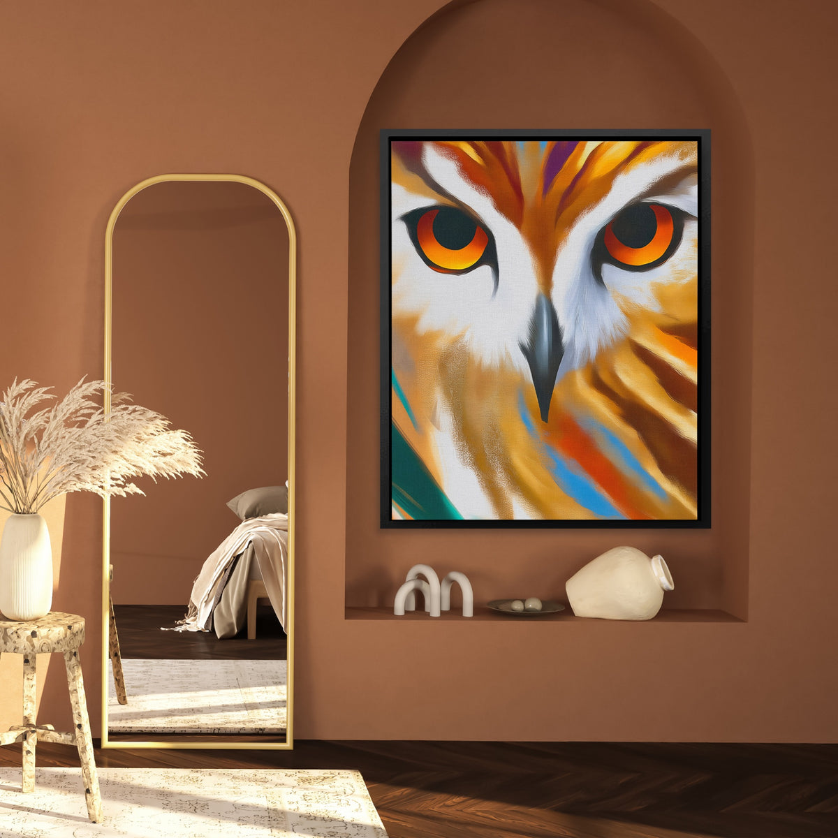 Owl Geometric Symmetrical — Owl Geometric Symmetrical Mexico House Wall 214