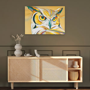 Owl in Autumn Fire - Luxury Wall Art