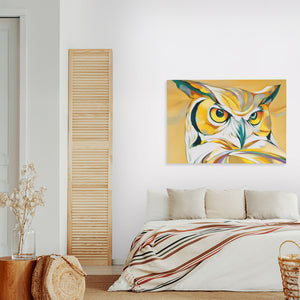 Owl in Autumn Fire - Luxury Wall Art