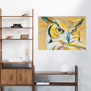Owl in Autumn Fire - Luxury Wall Art