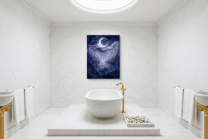 Owl Moonlight Flight — owl moonlight flight luxury bathroom interior 2 1port flush print