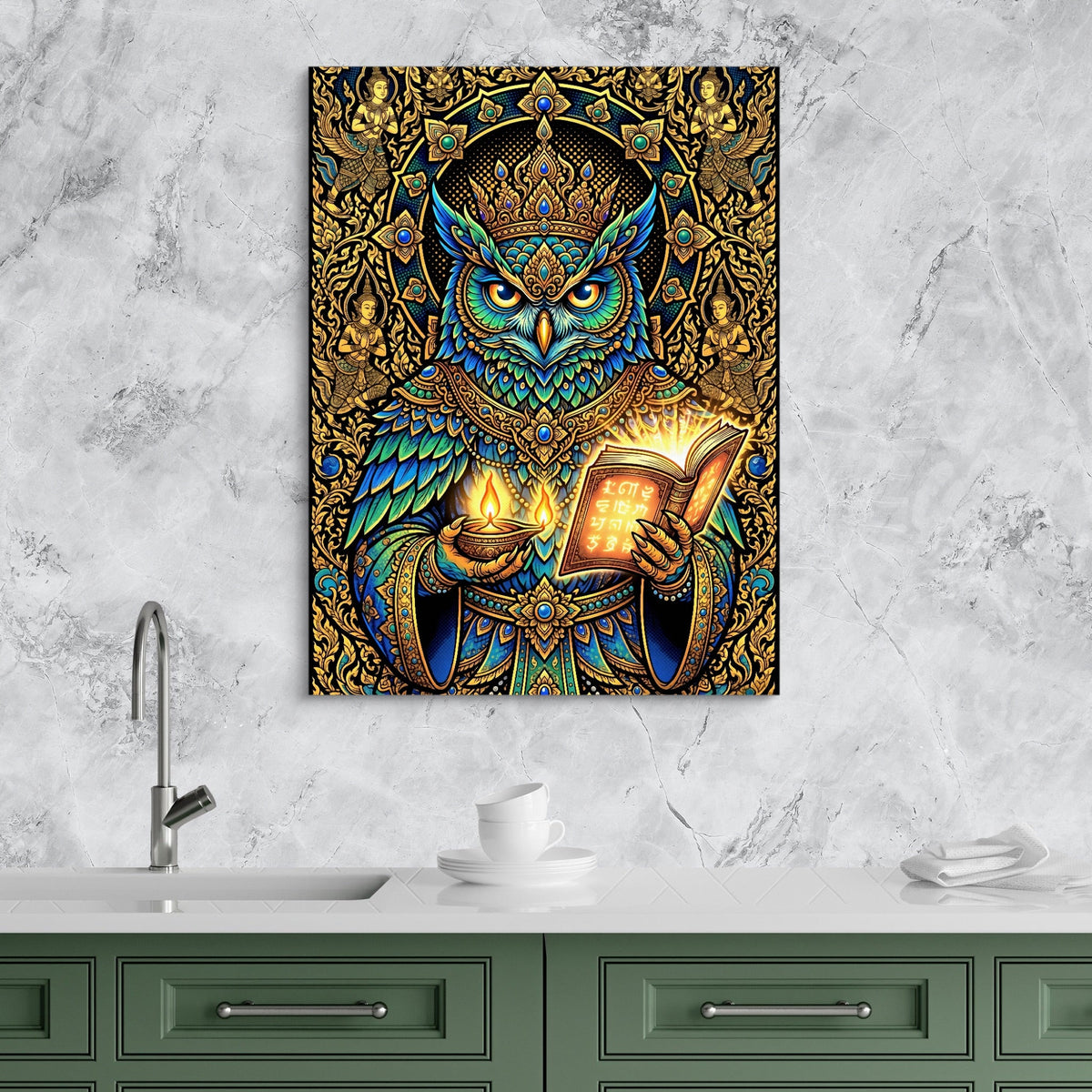Owl Scholar - Luxury Wall Art
