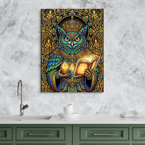 Owl Scholar — owl scholar sq kitchen granite purple 1port flush print