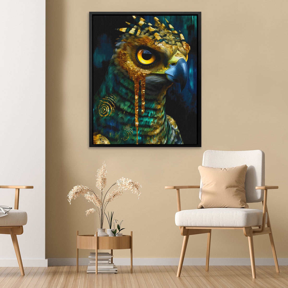 Owl's Amber Oracle - Luxury Wall Art