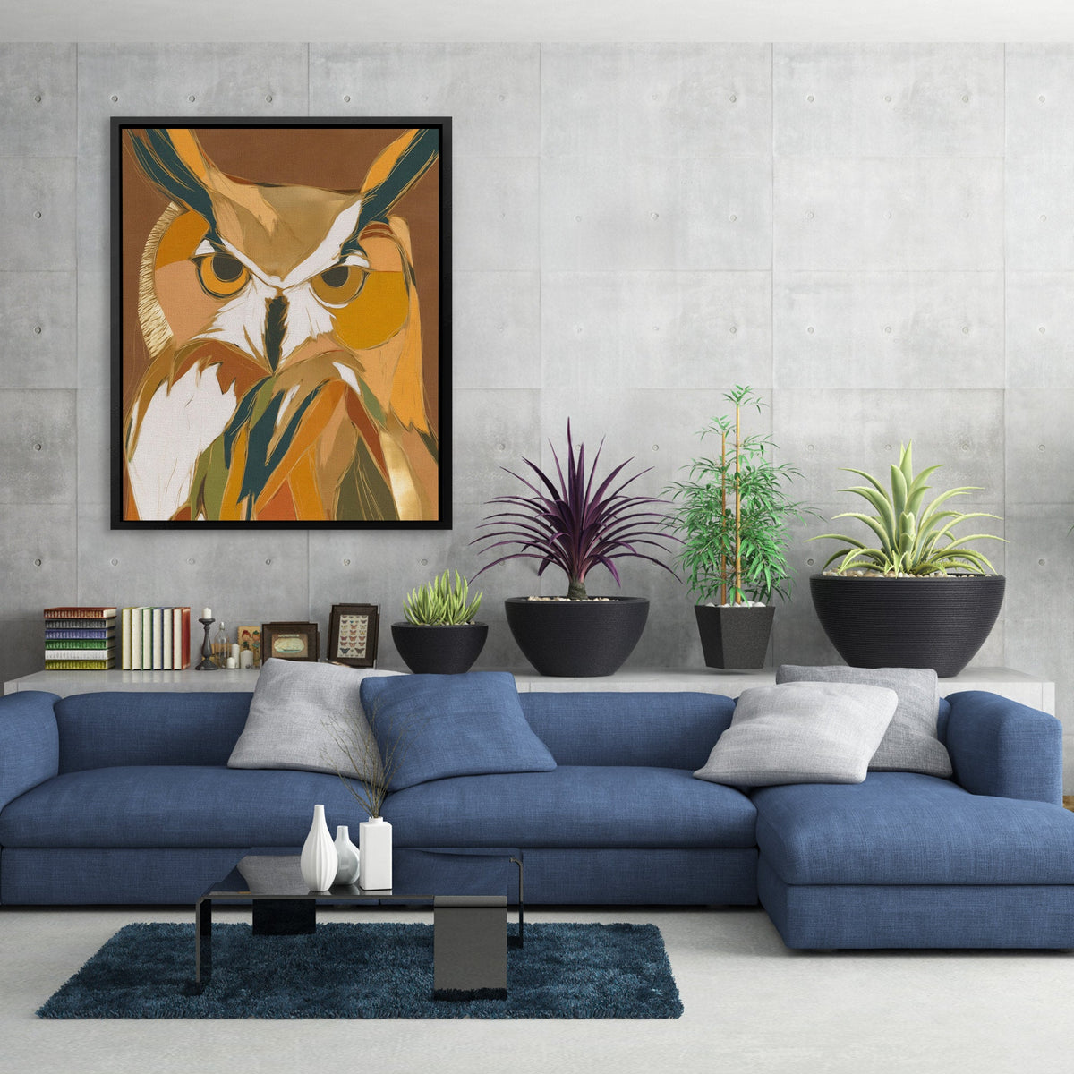 Owl's Ember Watch - Luxury Wall Art