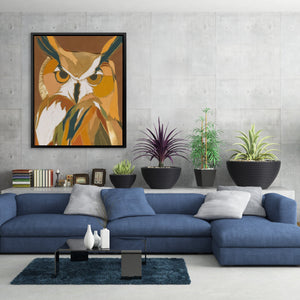 Owl's Ember Watch - Luxury Wall Art