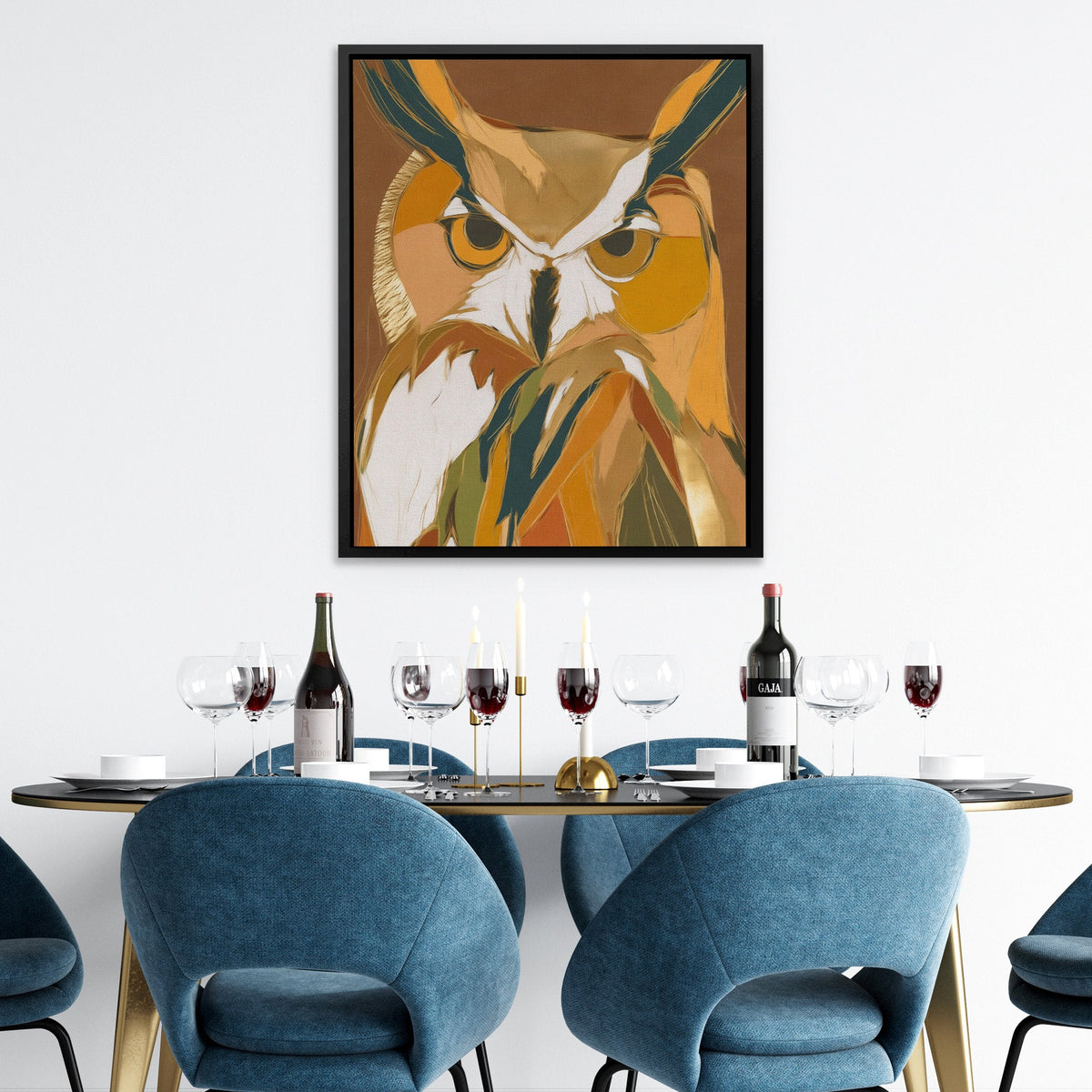 Owl's Ember Watch - Luxury Wall Art