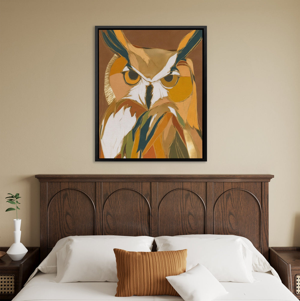 Owl's Ember Watch - Luxury Wall Art