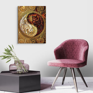 Owls Entwined Mosaic — owls entwined mosaic sq land purple chair 1port flush print