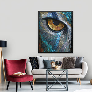 Owl's Sapphire Watch - Luxury Wall Art