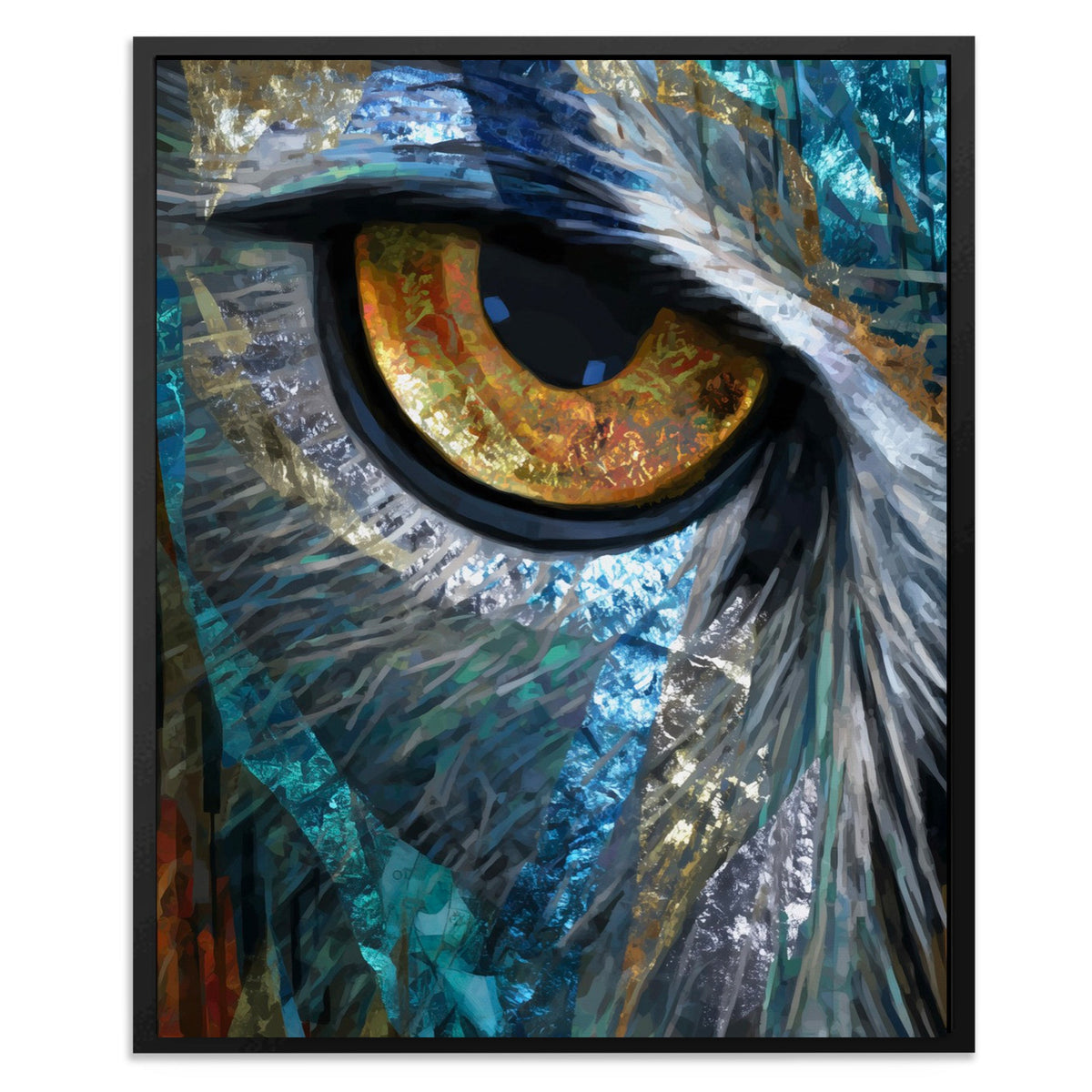 Owl's Sapphire Watch - Luxury Wall Art