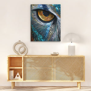 Owl's Sapphire Watch - Luxury Wall Art