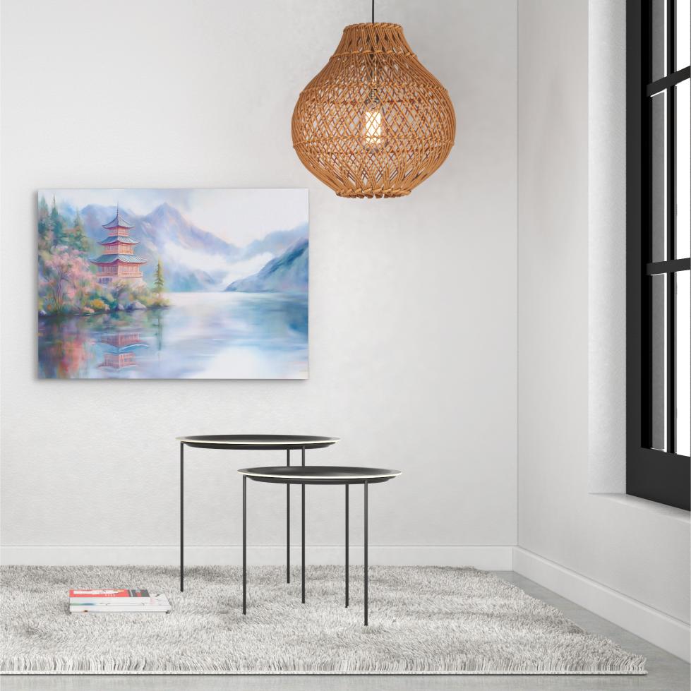 Pagoda’s Tranquil Time - Luxury Wall Art
