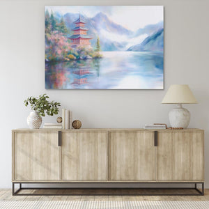 Pagoda’s Tranquil Time - Luxury Wall Art