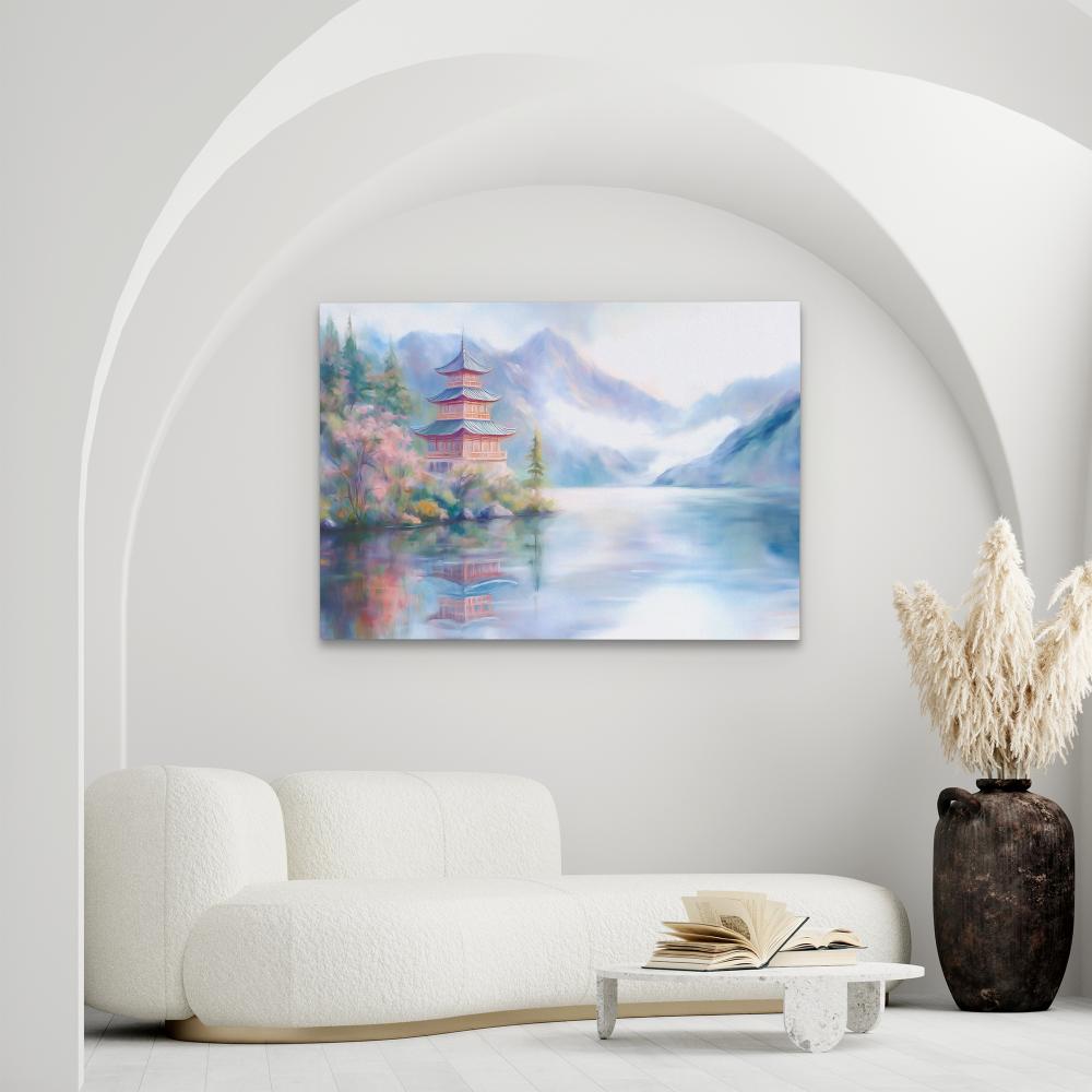 Pagoda’s Tranquil Time - Luxury Wall Art