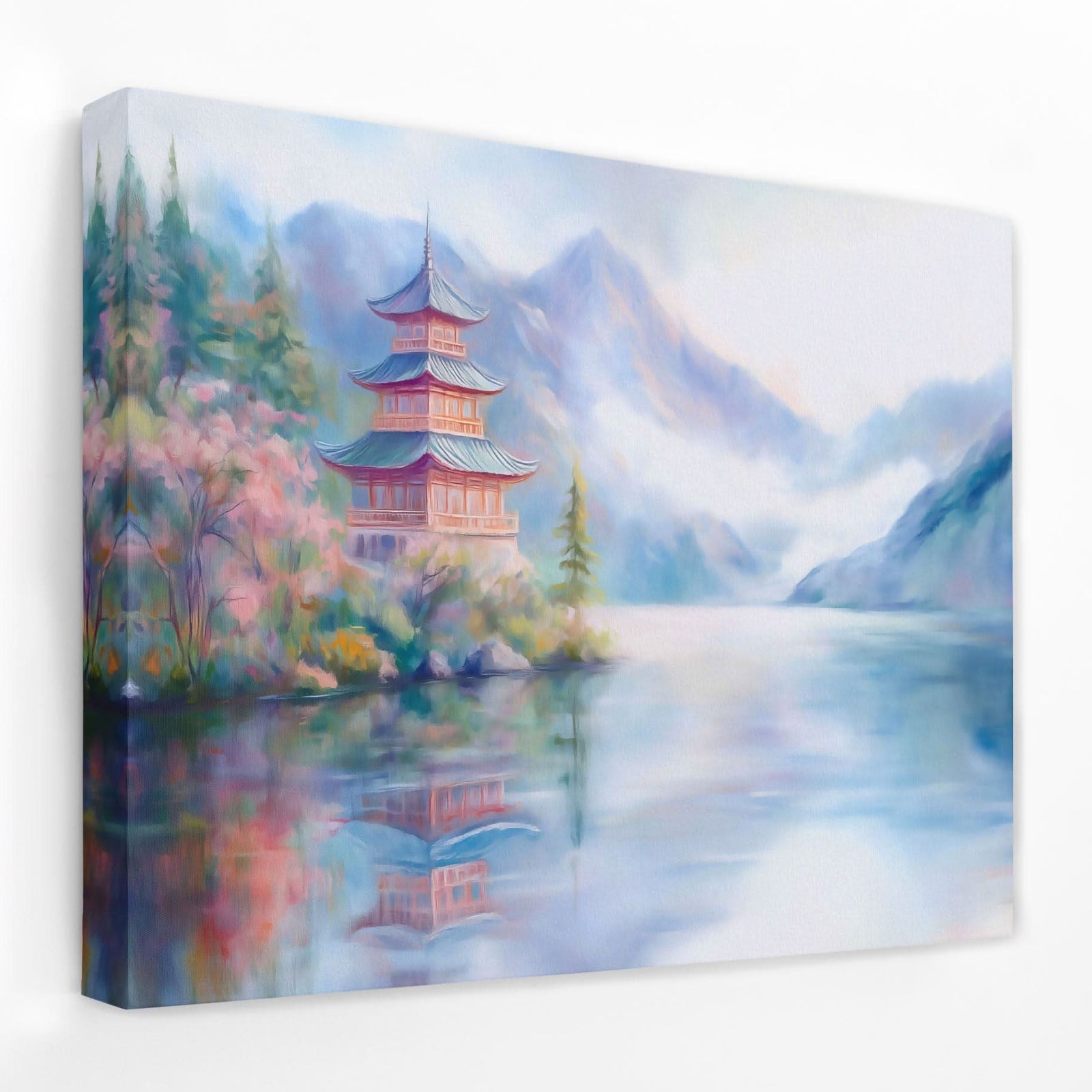 Pagoda’s Tranquil Time - Architecture Canvas Wall Art