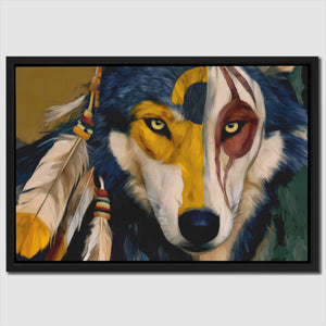Painted Wolf Ceremony - Luxury Wall Art