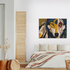 Painted Wolf Ceremony - Luxury Wall Art