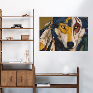 Painted Wolf Ceremony - Luxury Wall Art