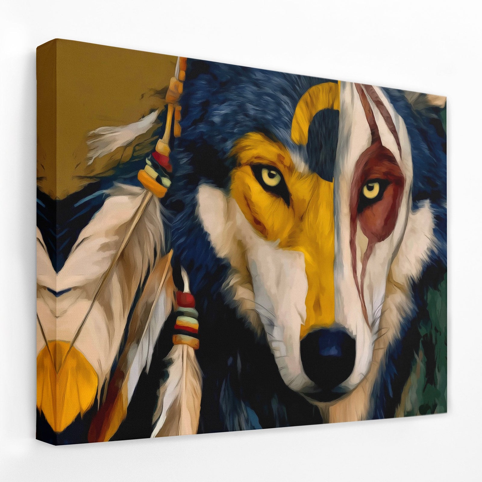 Painted Wolf Ceremony - Luxury Wall Art