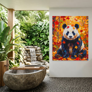 Panda Autumn Fun — Panda Autumn Fun Outdoor Bathroom Port 316