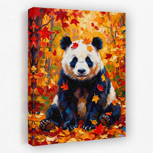 Panda Autumn Fun — Panda Autumn Fun Portrait   Side View   Mirror 366