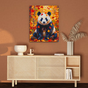 Panda Autumn Fun — Panda Autumn Fun Brown Wall 66
