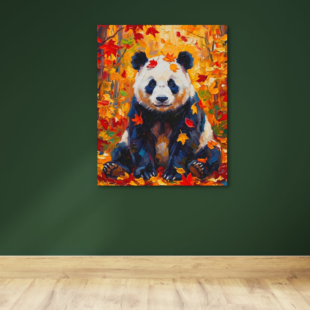 Panda Autumn Fun — Panda Autumn Fun Green Wall 141