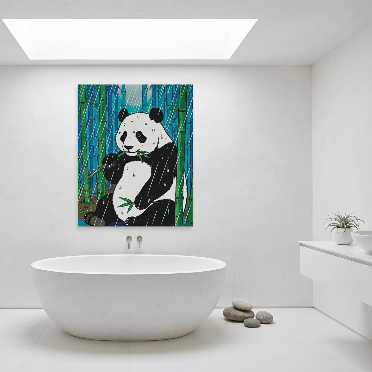 Panda Bamboo Rain — Panda Bamboo Rain Minimalist Bathroom Port 65