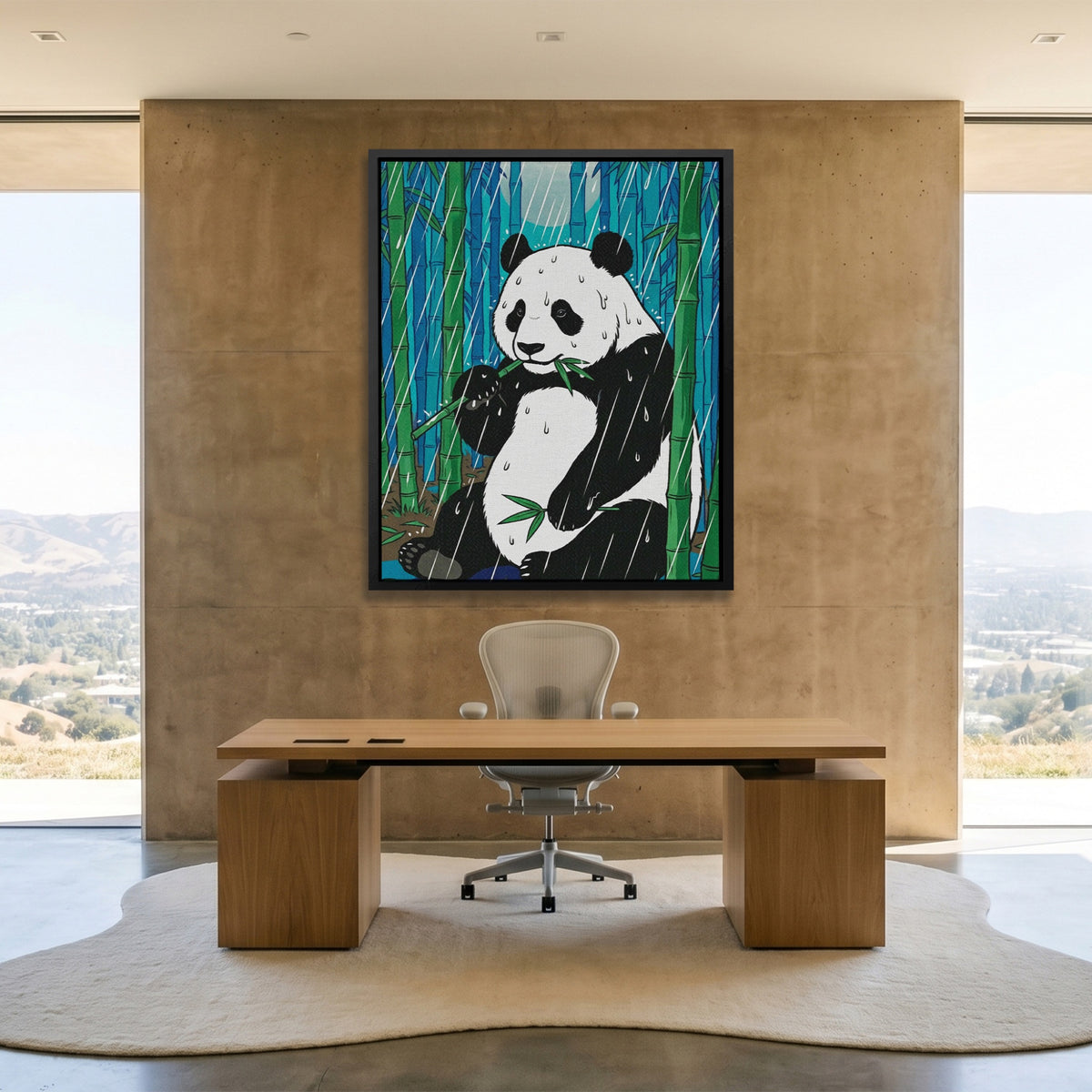 Panda Bamboo Rain — Panda Bamboo Rain Minimalist Lux Office Port 89