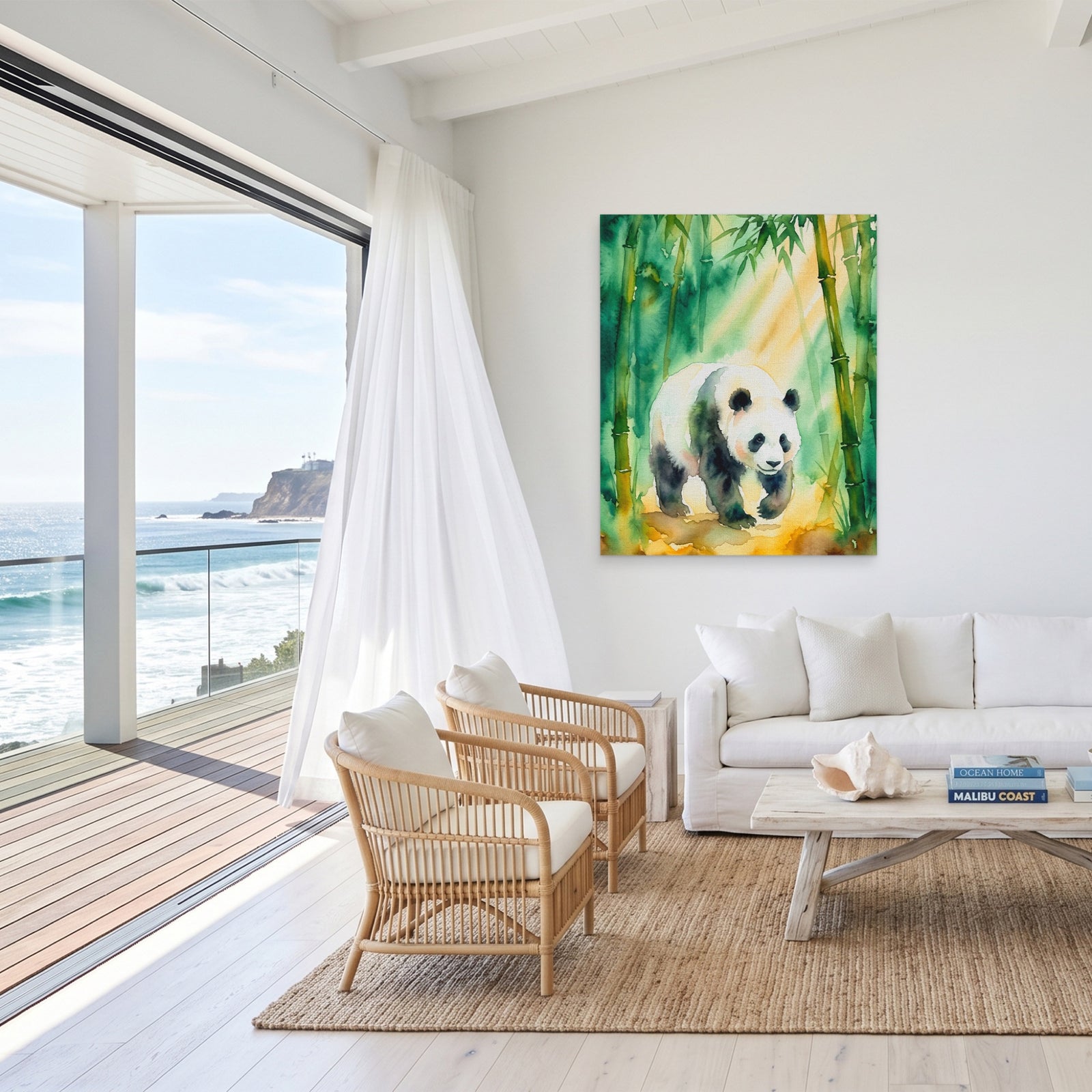 Panda Bamboo Sanctuary canvas wall art