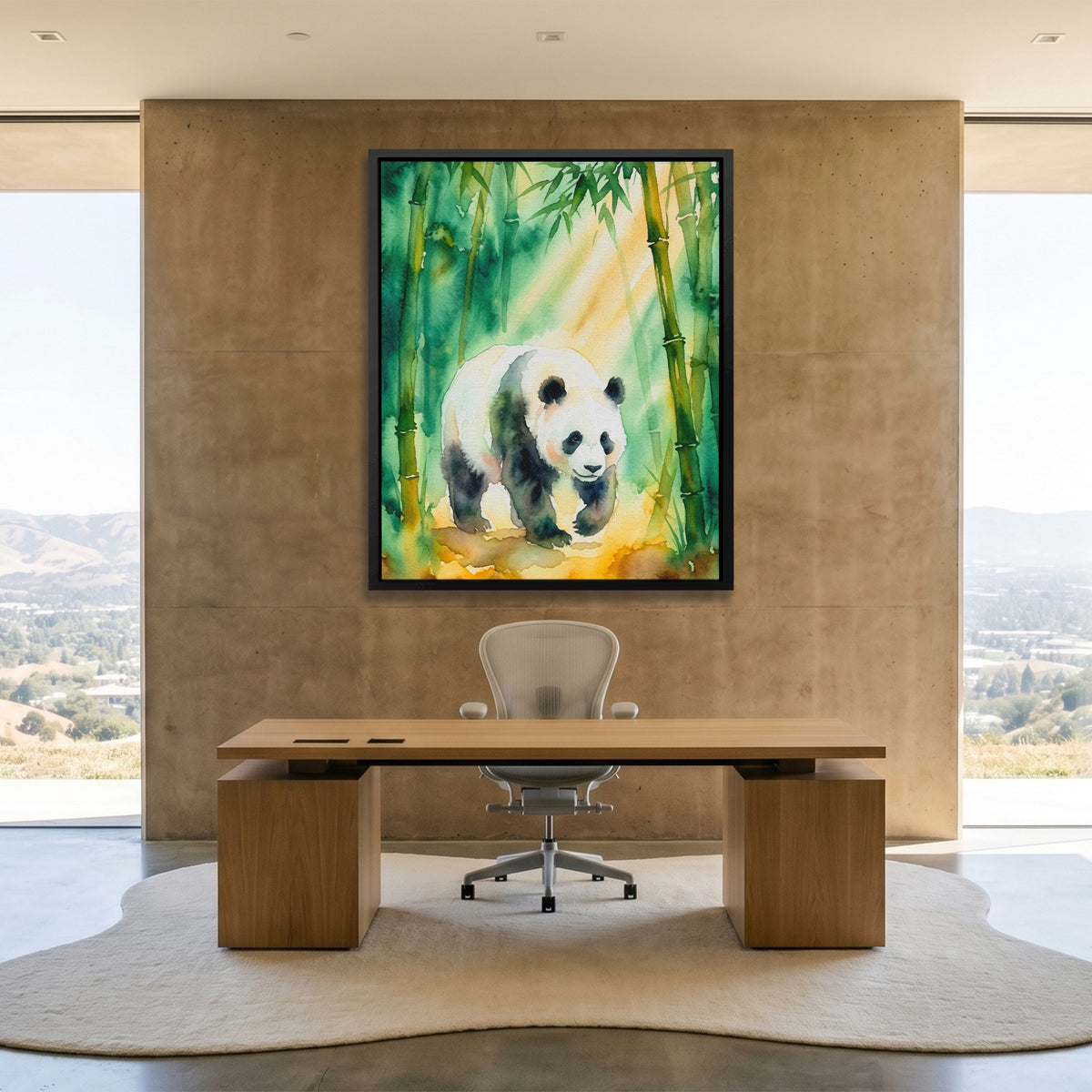 Panda Bamboo Sanctuary — Panda Bamboo Sanctuary Minimalist Lux Office Port 90